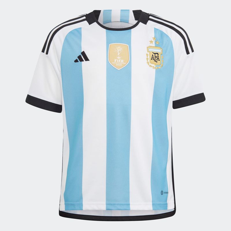 CAMISETA INFANTIL ADIDAS TITULAR CAMPEON DEL MUNDO SELECCION ARGENTINA