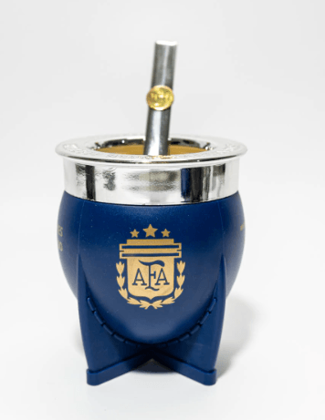 Mate Azul Aro Plateado  3 Estrellas Seleccion Argentina