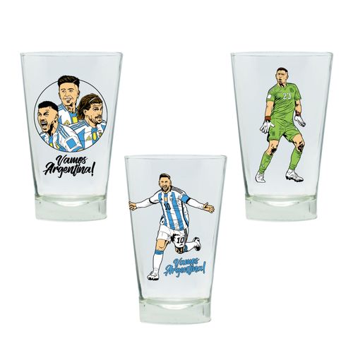 Kit x 3 vasos "Pack 1" Selección Argentina