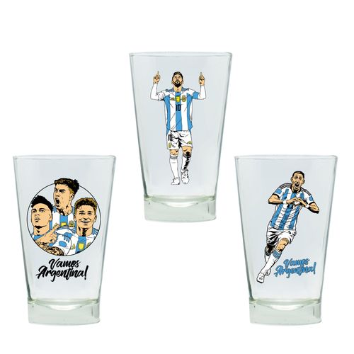 Kit x 3 vasos "Pack 2" Selección Argentina