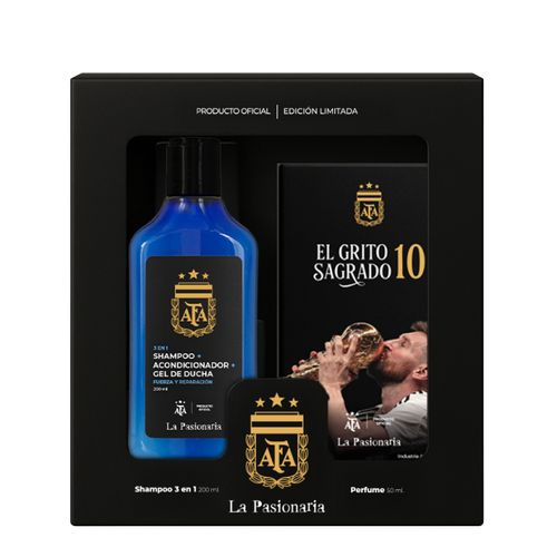 Estuche de Regalo Perfume + Shampoo " El Grito Sagrado 10" Selección Argentina