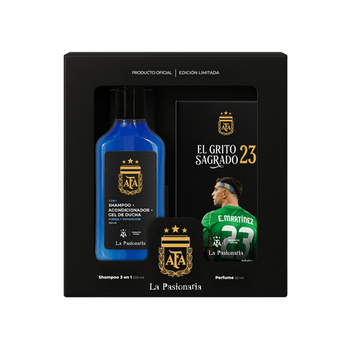 Estuche de Regalo Perfume + Shampoo " El Grito Sagrado 23" Selección Argentina