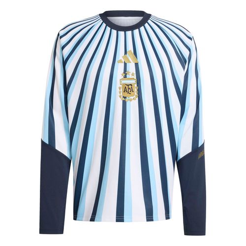 Camiseta Manga Larga Adidas Prepartido Titular Selección Argentina 2026